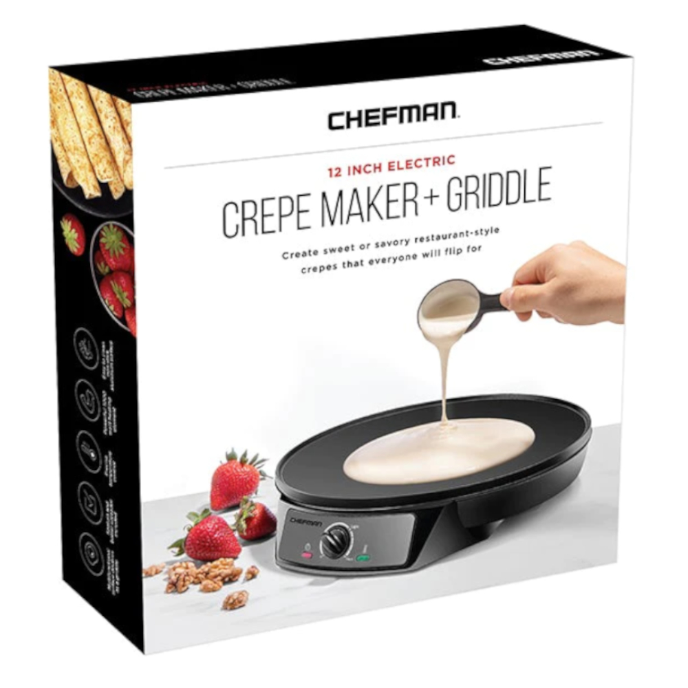 Crepera Chefman Pulg Redondo W Ctrl Temperatura Antiadherente N