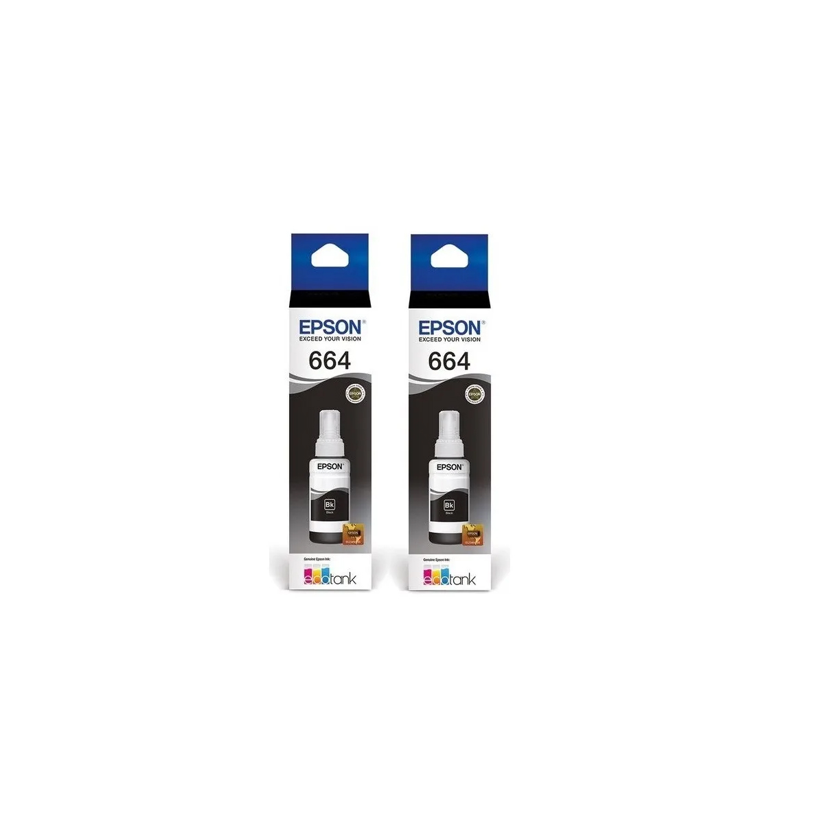 BOTELLAS EPSON T664 PACK 2 NEGRO L200 L350 L5190 T644120 2P