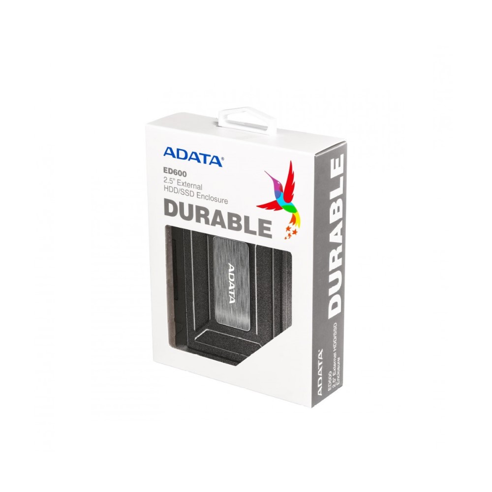 ENCLOSURE EXTERNO 2 5 ADATA AED600 U31 NEGRO IP54 RESISTENTE A CAIDAS AGUA POLVO SATA 3 0 USB