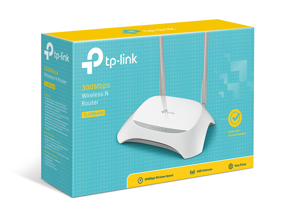 ROUTER TP LINK TL WR840N N300  2 ANT   4 PUERTOS FE