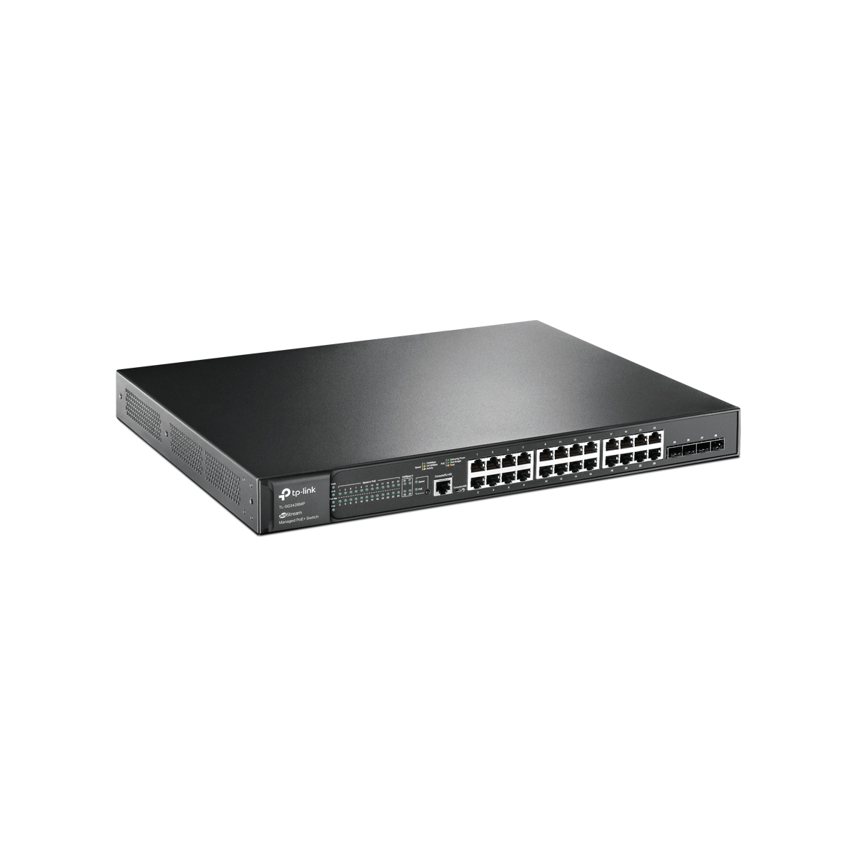 SWITCH TP LINK TL SG3428MP 24 PUERTOS GIGABIT POE L2 4 RANURAS SFP 384W INTEGRACION OMADA RACK