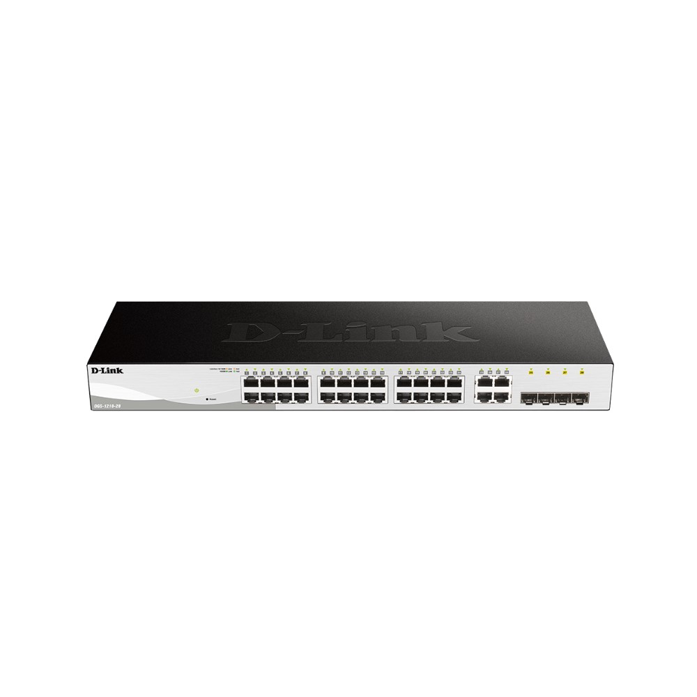 SWITCHES  SWITCH DLINK DGS 1210 28P L2  24PTOS 10 00 1000 MBPS POE  4PTOS SFP POE