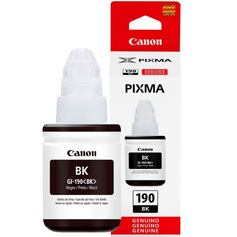 TINTA CANON GI190 NEGRO G1100 2100 3100 6000 PAG GI190BK