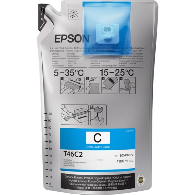 TINTA EPSON T46C CYAN ULTRACHROME SURECOLOR F6370SE F6370PE F9470HPE F9470PE 1000ML T46C220