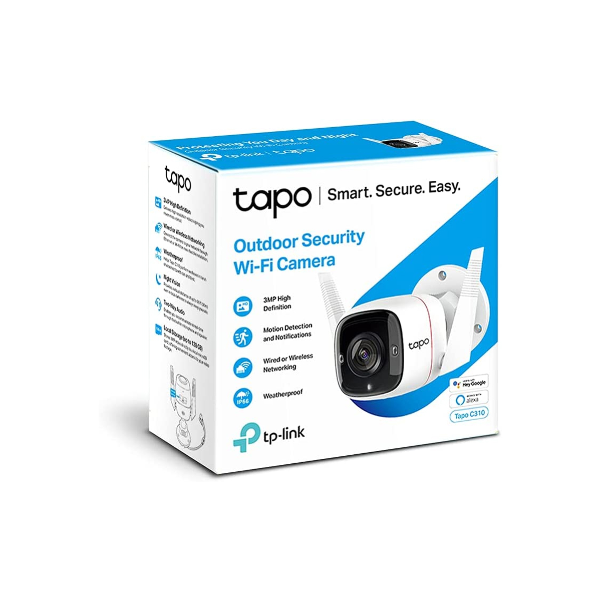 CAMARA IP TP LINK TAPO C310 EXTERIOR  3 MP  VISION NOCTURNA  DETECCION DE MOV  AUDIO DOBLE VIA  SOPO
