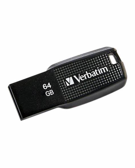 FLASH MEMORY VERBATIM 70877 ERGO 64GB USB 2 0 COLOR NEGRO ERGONOMICO  CHIP ON BOARD