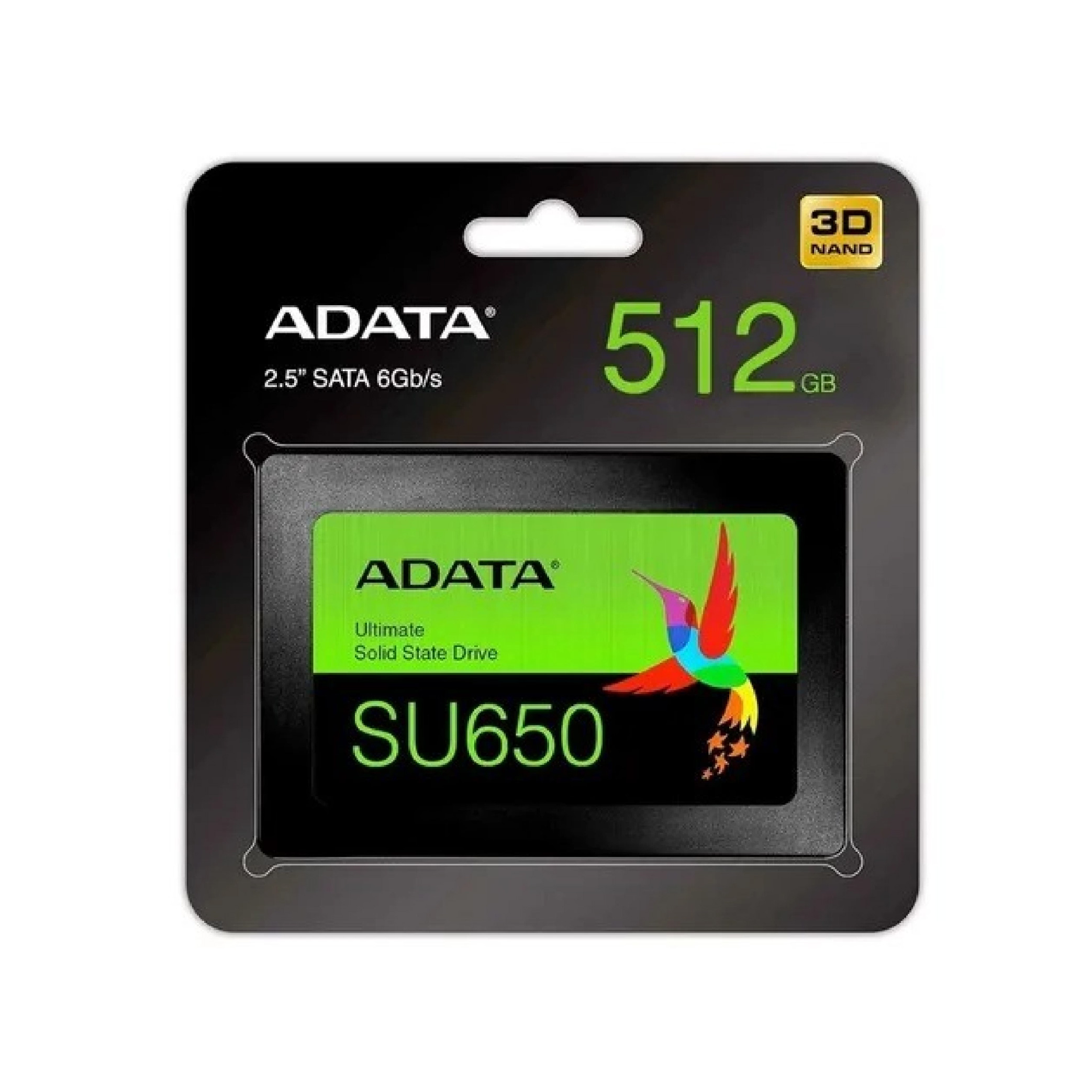 DISCO SSD ADATA 512GB SU650 2 5  SATA 6GB S 3D NAND LECTURA 520MB S ESCRITURA 450MB S