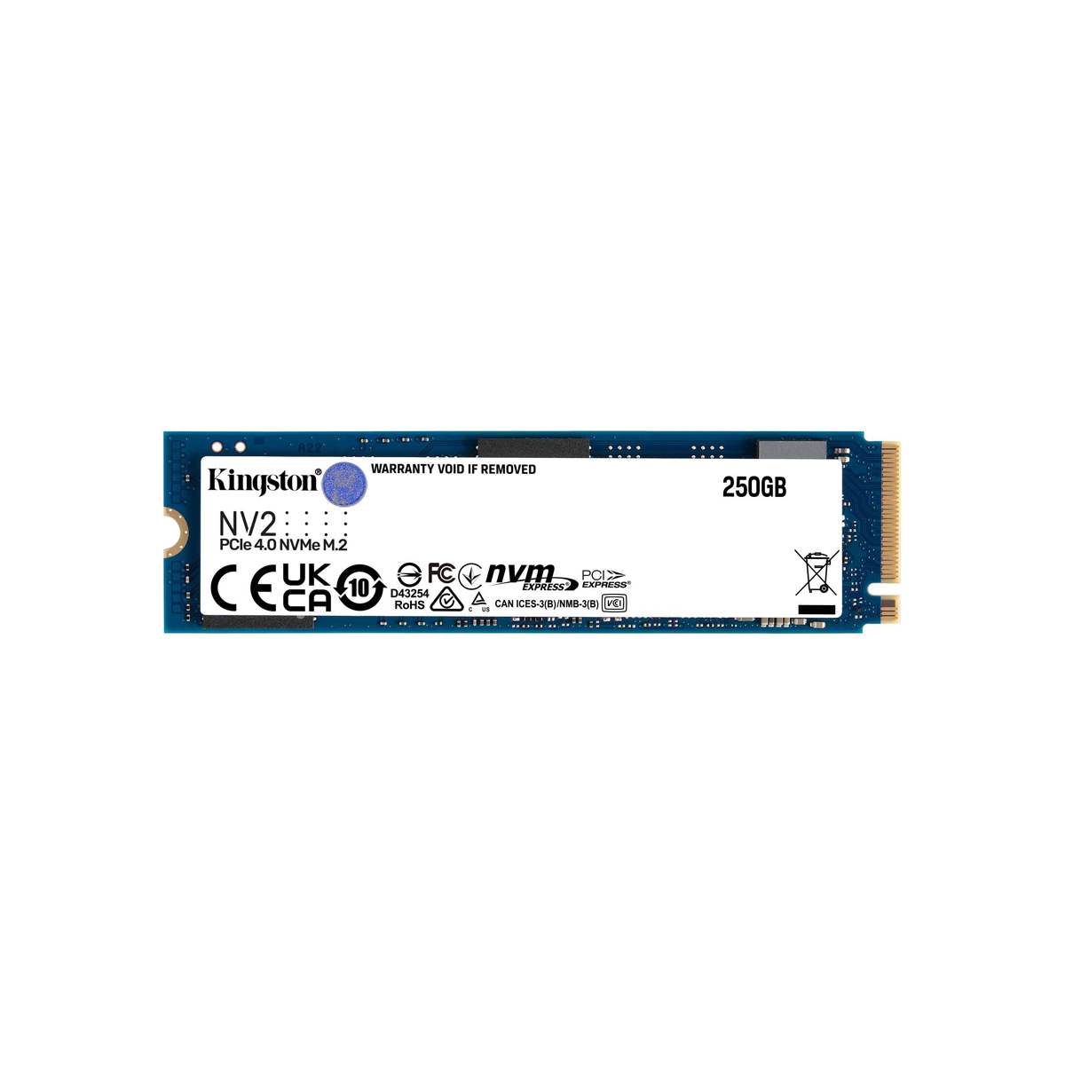 SSD KINGSTON SNV2S 250G 250GB NV2 PCI E 4 0 NVME M 2 2280   3000 1300 MB S