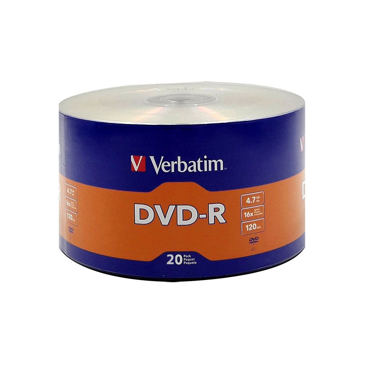 OPTICO VERBATIM 95093 DVD R 4 7GB 16X PAQUETE X 20 UNDS 