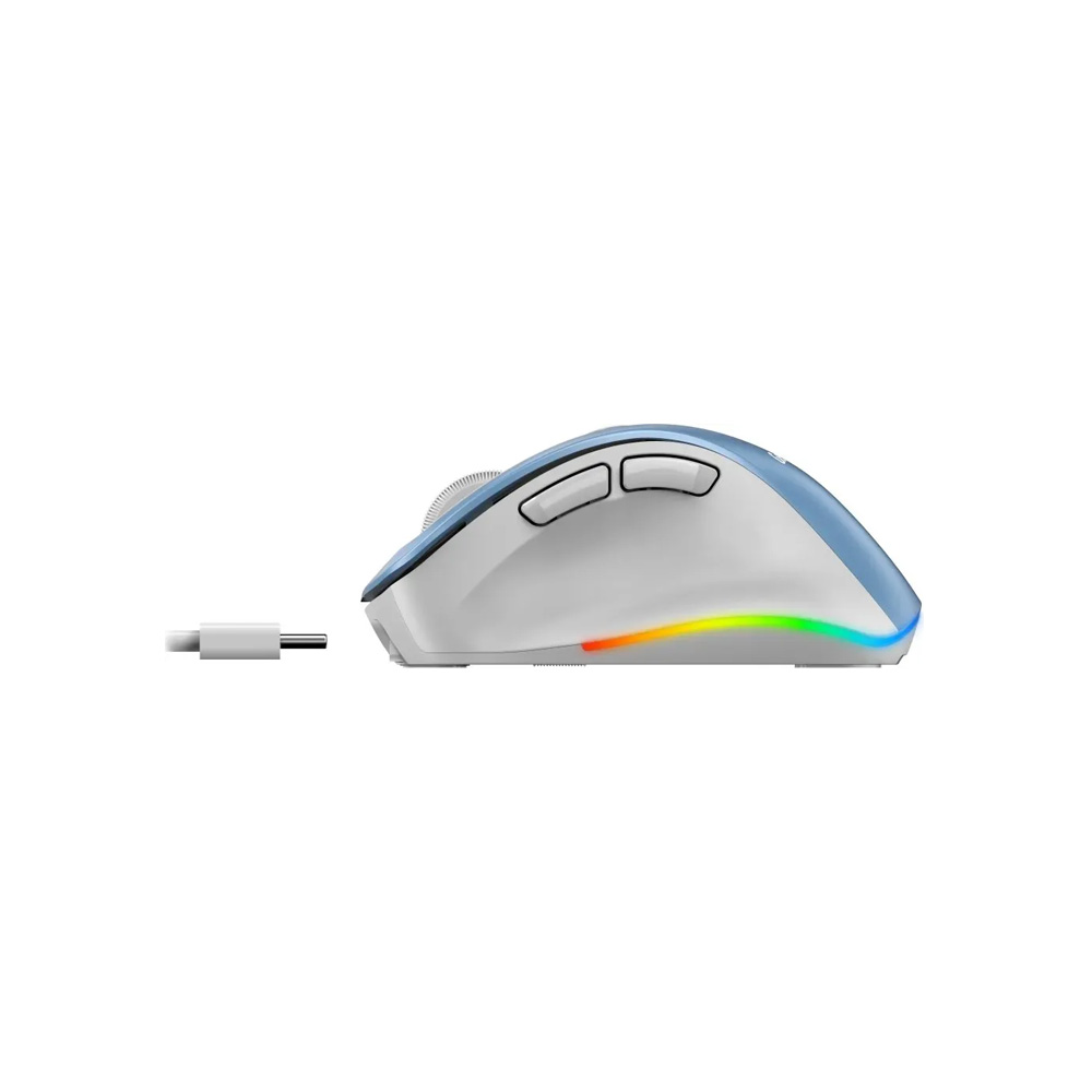 MOUSE GENIUS  WIRELLES MINI ERGO 9000S PRO LIGHT BLUE RECARGABLE DUAL  BT Y 2 4GHZ RGB DPI 800 A 2