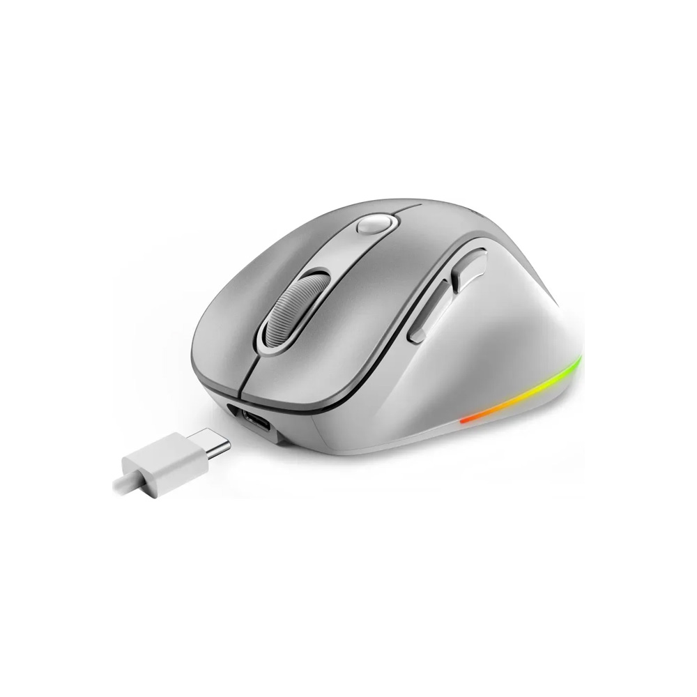 MOUSE GENIUS  WIRELLES MINI ERGO 9000S PRO SILVER RECARGABLE DUAL  BT Y 2 4GHZ RGB DPI 800 A 2