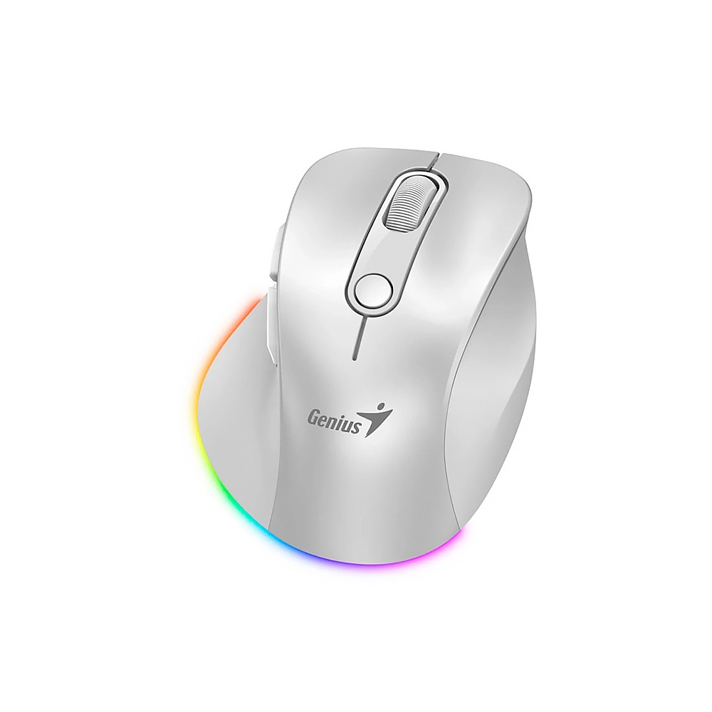 MOUSE GENIUS WIRELLES MINI ERGO 9000S PRO PEARL WHITE RECARGABLE DUAL  BT Y 2 4GHZ RGB DPI 800 A 2