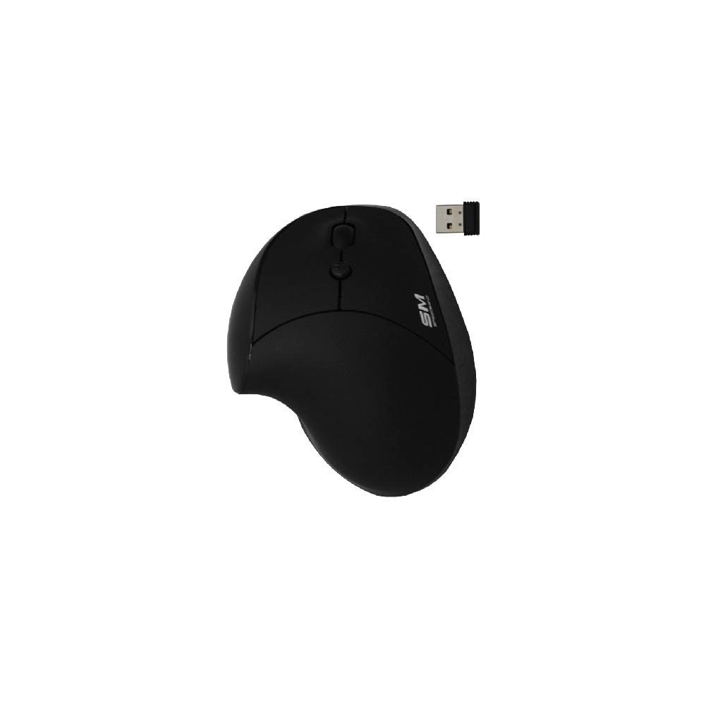 MOUSE SPEEDMIND SMMOU10 WIRELESS VERTICAL   RECARGABLE   6 BOTONES   ERGONOMICO   NEGRO   BAT  LITIO