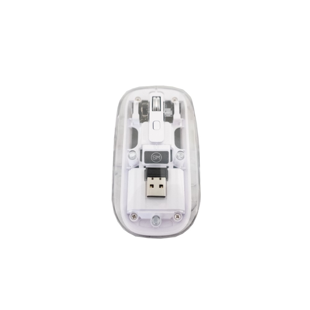 MOUSE SPEEDMIND SMMOU2075 TRANSPARENTE RF 2 4GHZ  BATERIA RECARGABLE