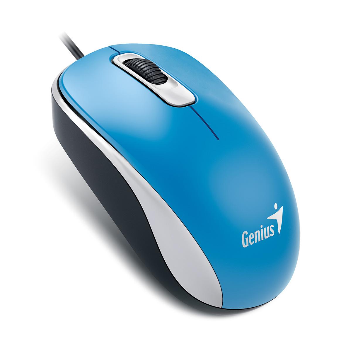 MOUSE USB GENIUS DX 110 AZUL 3 BOTONES 1000DPI WINDOWS Y MAC