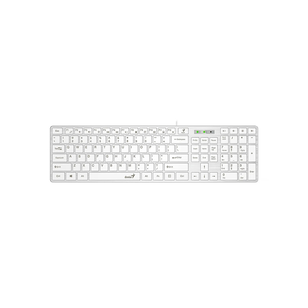 TECLADO GENIUS USB SLIM STAR 126 BLANCO   SMART GENIUS   WIN Y MAC  31310017409