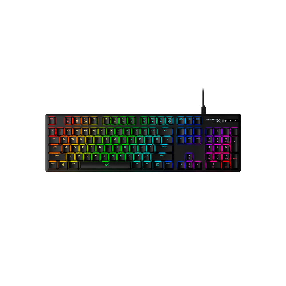 TECLADO HYPERX ALLOY ORIGINS MECANICO  CABLE USB C DESMON   RETR  RGB  COMPAT  NGENUITY