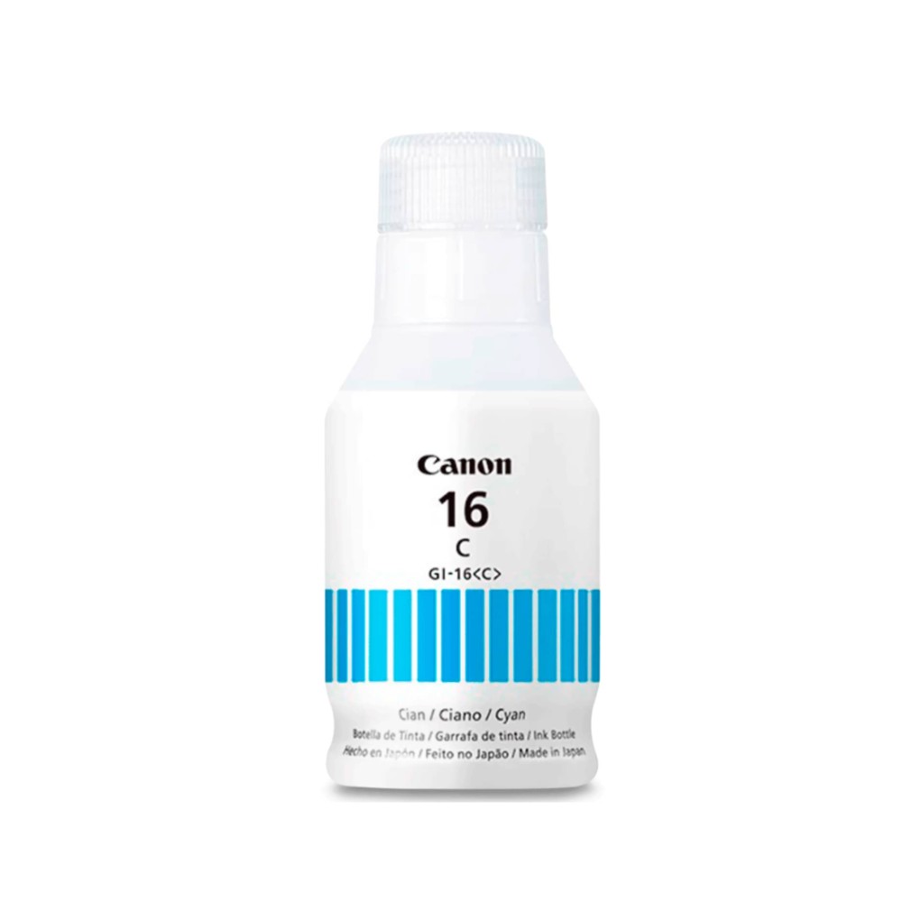 BOTELLA CANON GI16C CYAN GX6010 GX7010 14000 PAG GI16C