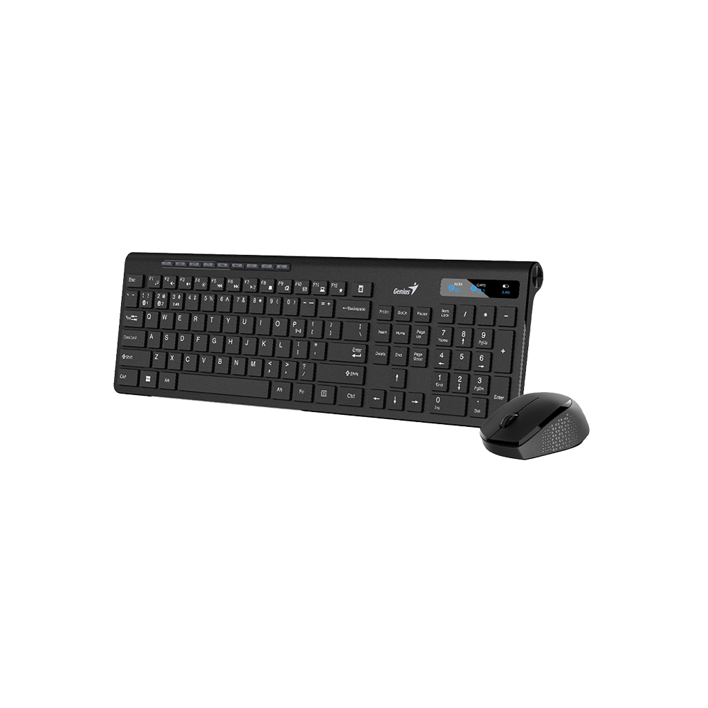 COMBO GENIUS TECLADO Y MOUSE SLIMSTAR 8230 WIRELESS   BT  MULTIMEDIA  NEGRO   HASTA 3 DISPOSITIVOS