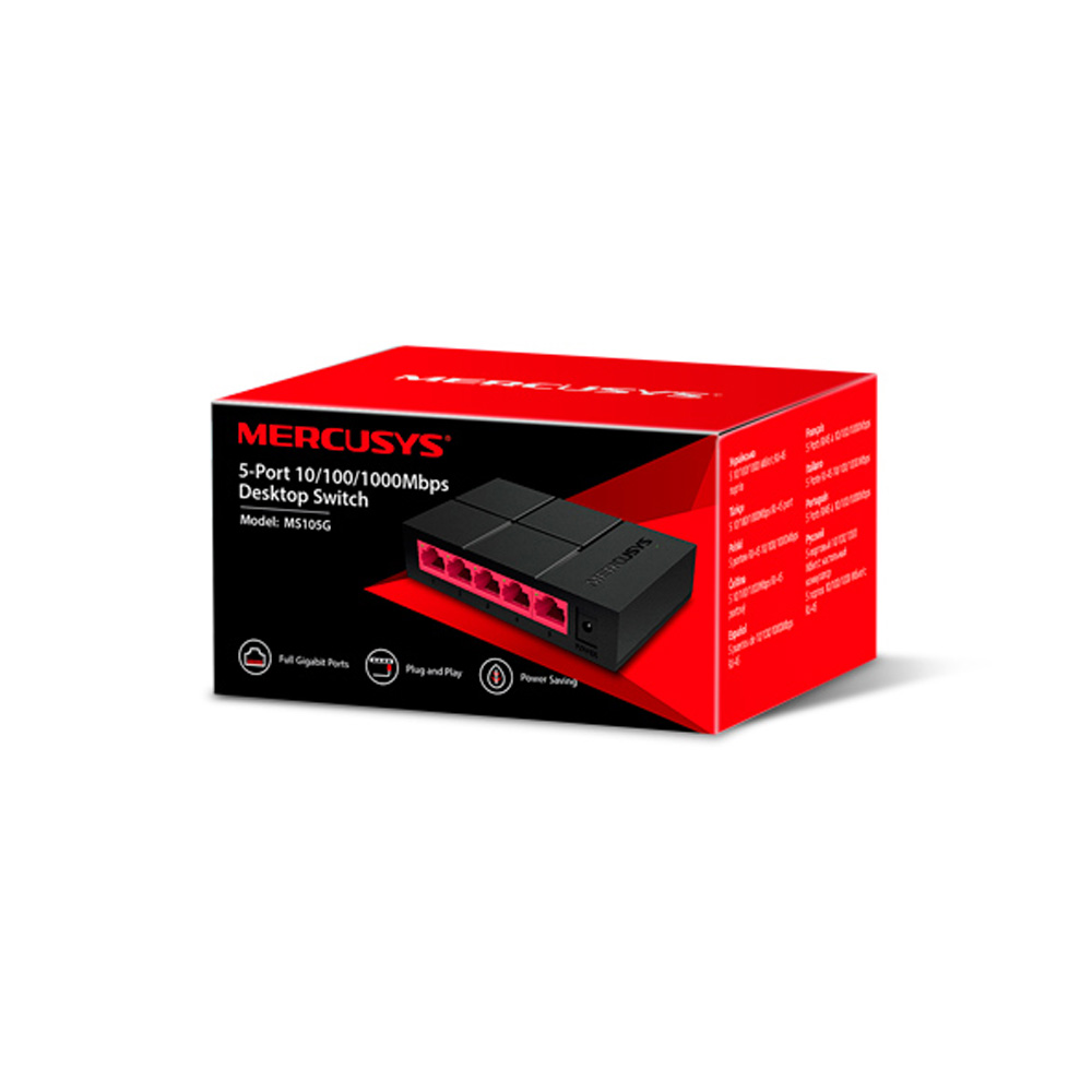 SWITCHES MERCUSYS MS105G 5 PUERTOS GIGABIT ESCRITORIO