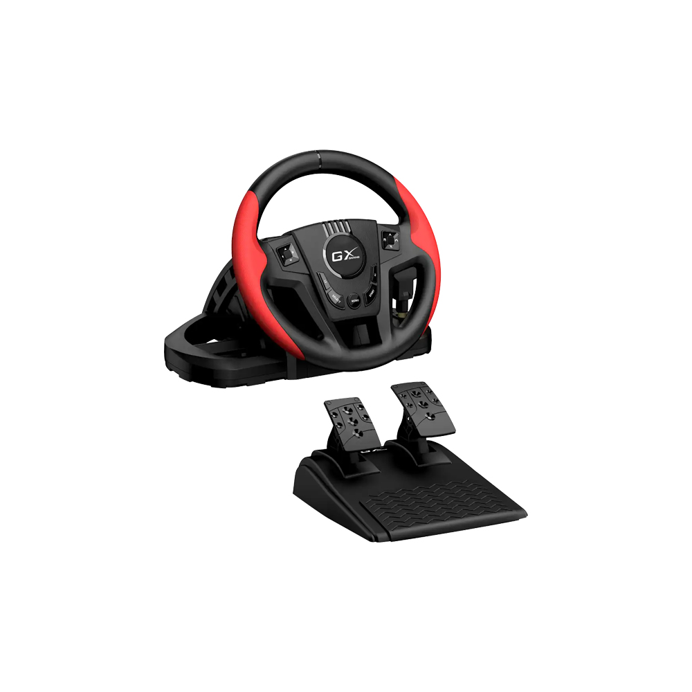 VOLANTE DE CARRERAS GENIUS SPEEDMASTER VIBRACION DOBLE MOTOR PC PS3 4