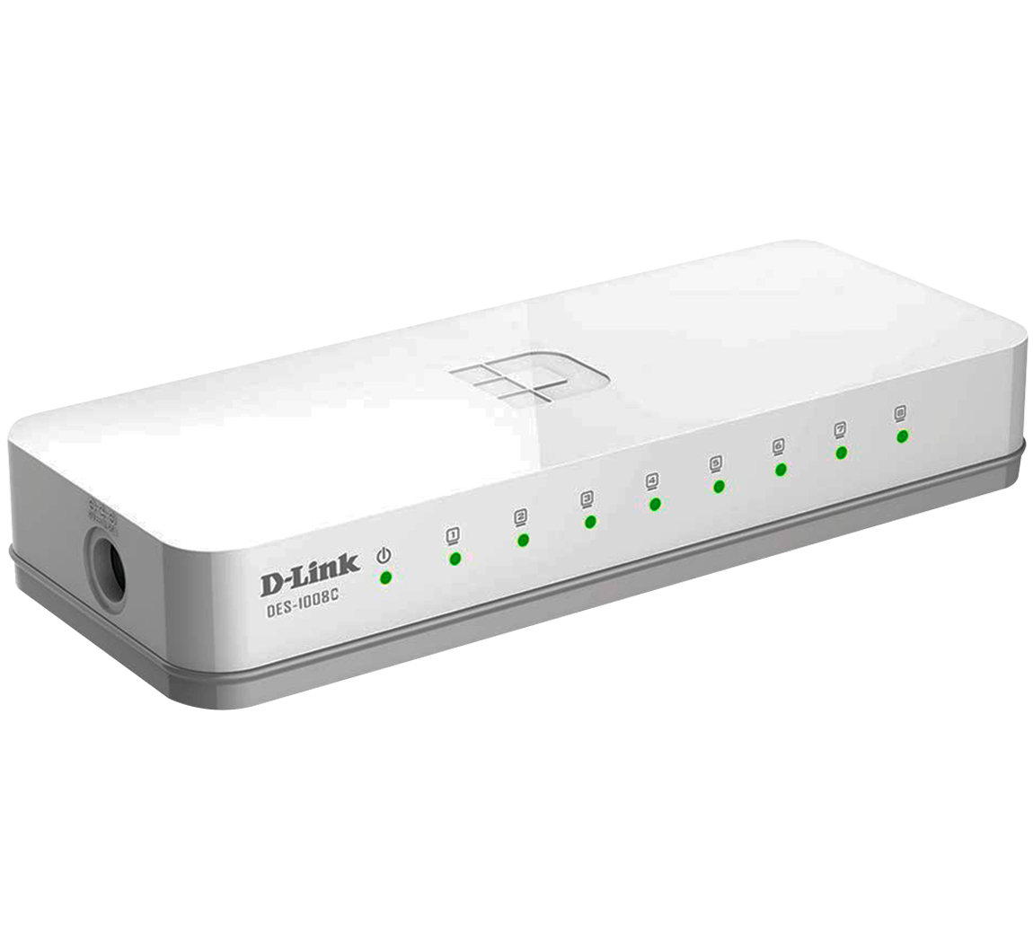 D-link Switch De Red 8 Puertos 10-100 Mdps Plug And Play