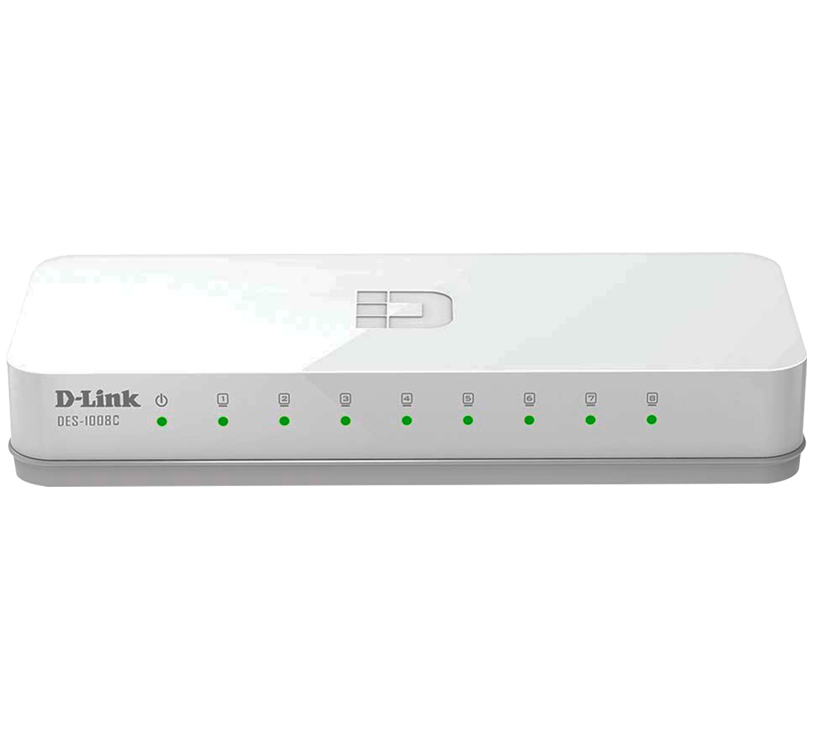 D-link Switch De Red 8 Puertos 10-100 Mdps Plug And Play