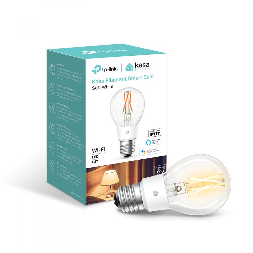 FOCO TP LINK KL50 FILAMENTO  KASA SMART  BLANCO SUAVE  BASE E26  7W  800 LUMENES