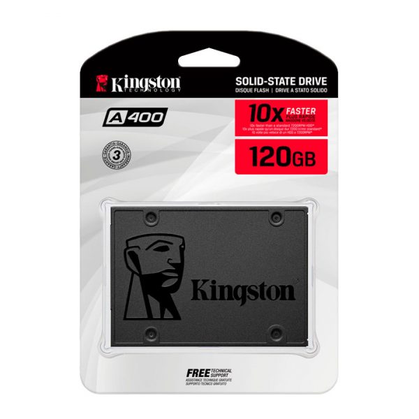 DISCO DURO KINGSTON 120GB A400 SATA3 2.5 SSD 7MM HEIGHT