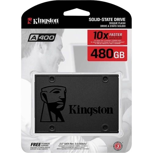 DISCO DURO KINGSTON 480GB A400 SATA3 2.5 SSD 7MM HEIGHT