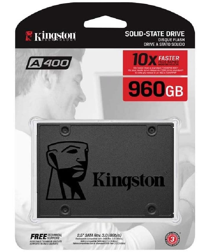 DISCO DURO KINGSTON 960GB A400 SATA3 2.5 SSD 7MM HEIGHT