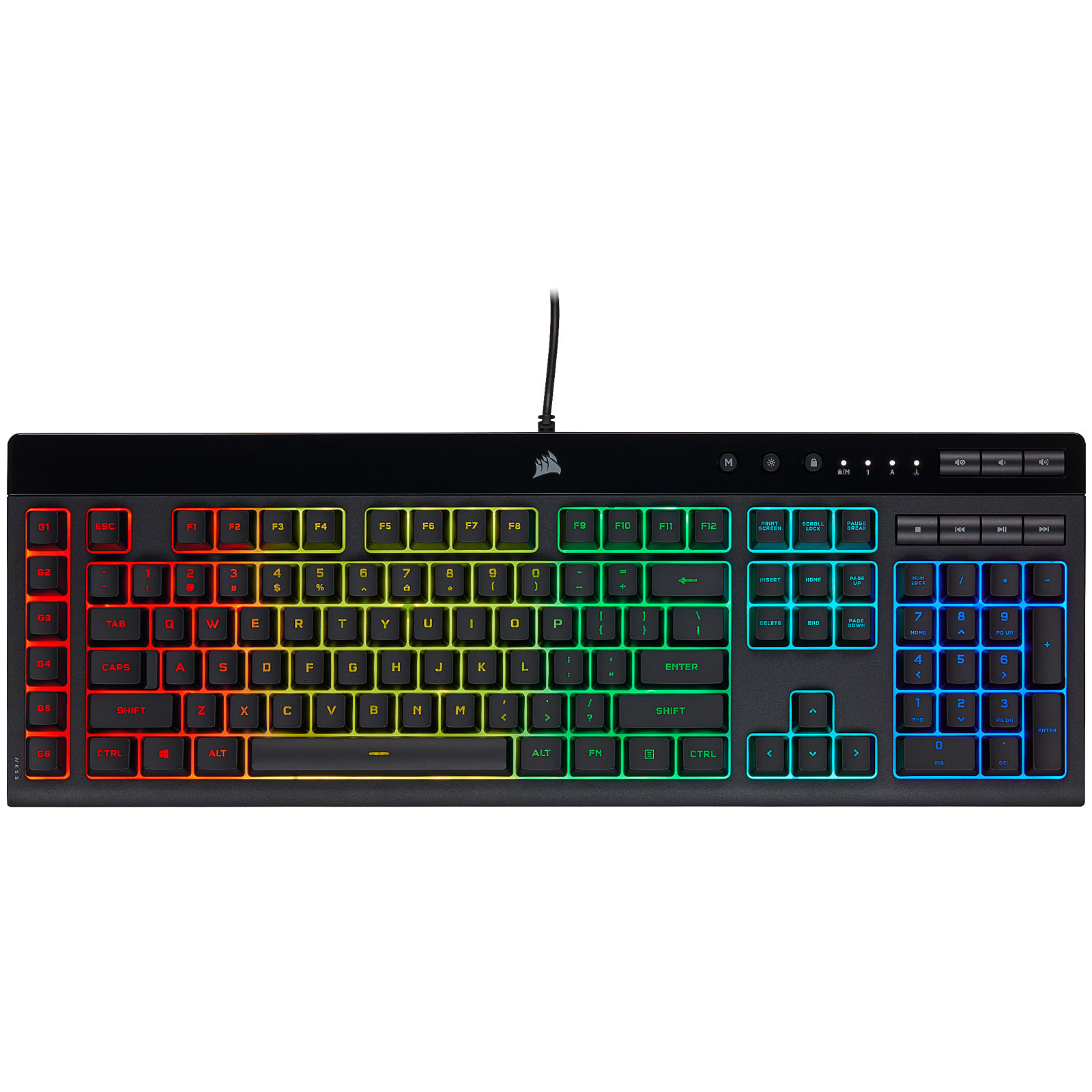 TECLADO CORSAIR K55 RGB PRO GAMING BLACK