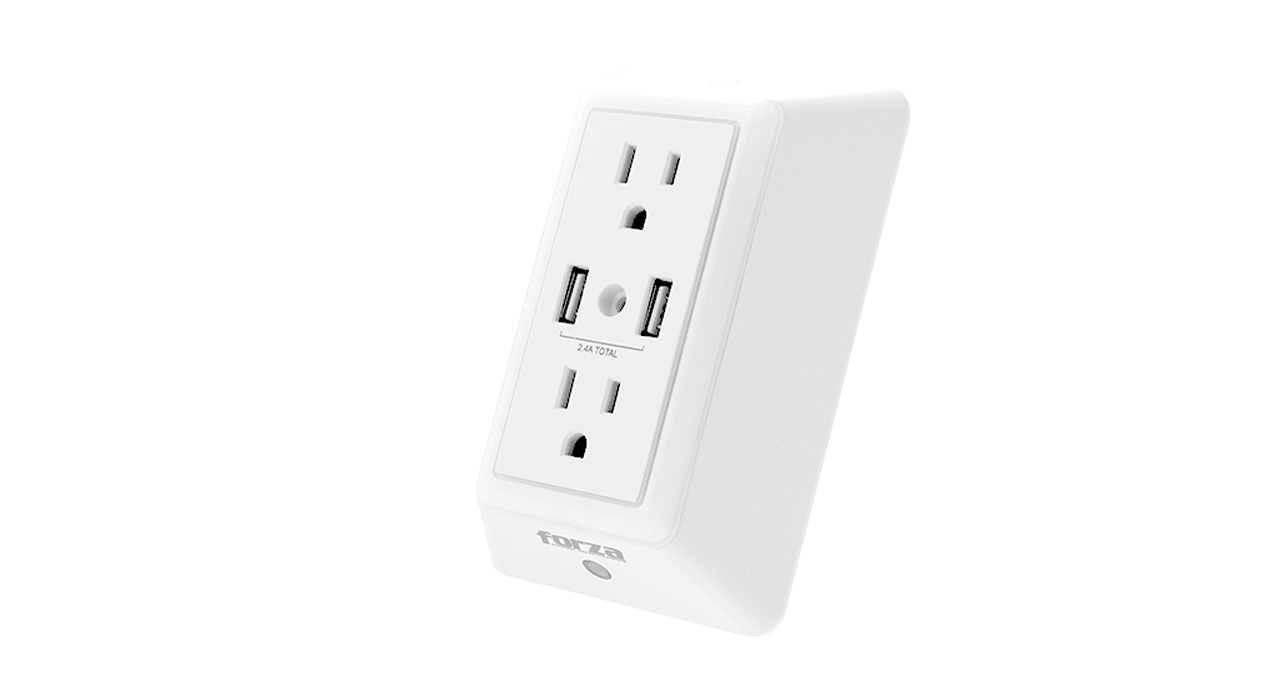 TOMACORRIENTES FORZA FWT-2201USB CON PROTECCION DE SOBRETENSION 1875W 110V/220V