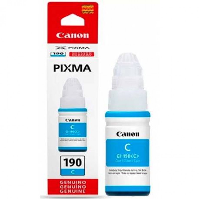 BOTELLA CANON GI190 CYAN GI1100 2100 3100 7000 PAG GI190C