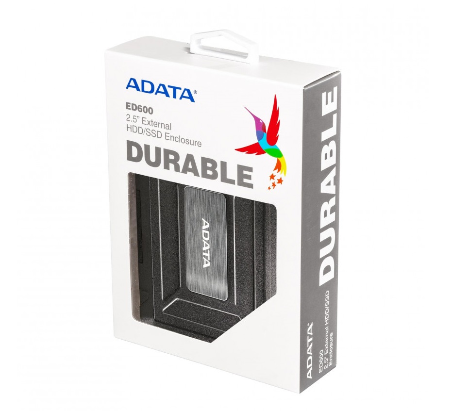 ENCLOSURE EXTERNO 2 5 ADATA AED600 U31  NEGRO  IP54 RESISTENTE A CAIDAS  AGUA  POLVO  SATA 3 0  USB