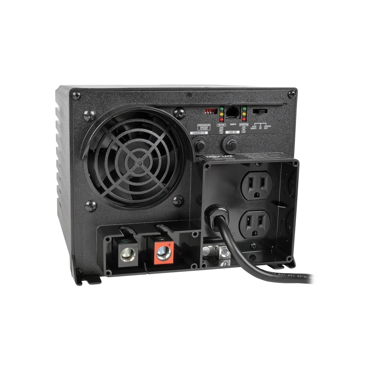 INVERSOR CARGADOR APS TRIPP LITE APS1250 POWERVERTER   1250W   12VCC 120V    2 SALIDAS NEMA 5 15R