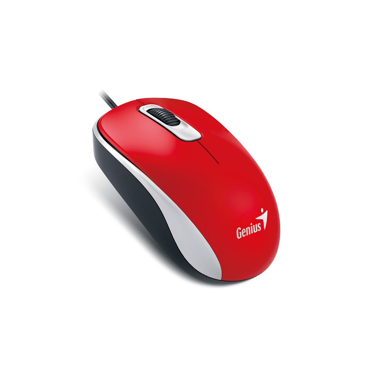 MOUSE USB GENIUS DX 110 ROJO  3 BOTONES  1000DPI  WINDOWS Y MAC