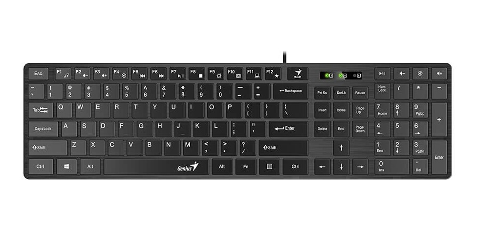 TECLADO GENIUS SLIMSTAR 126 MULTIMEDIA ULTRADELGADO  USB C20