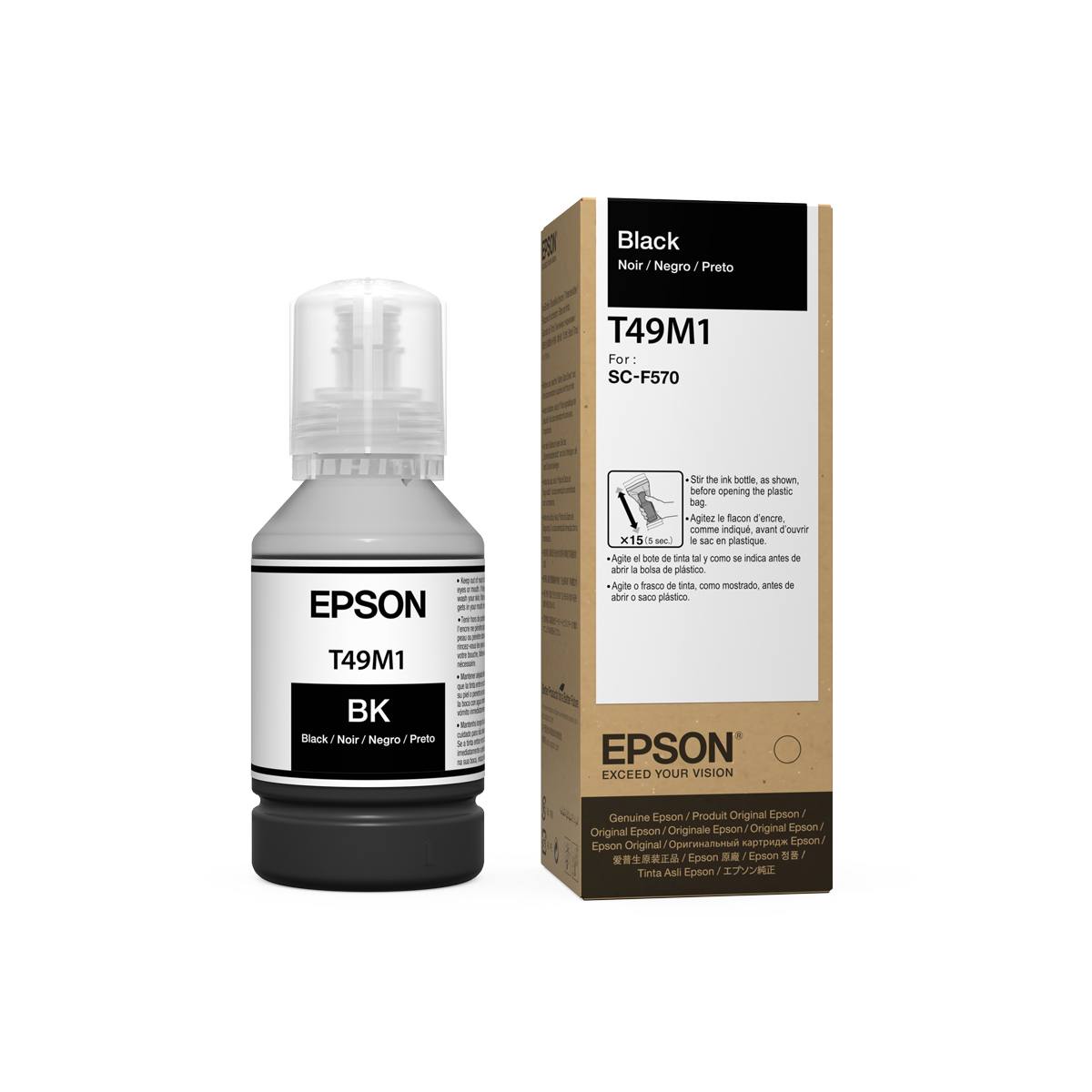 TINTA EPSON T49M1 NEGRA ULTRACHROME DS SC F570 140ML T49M120