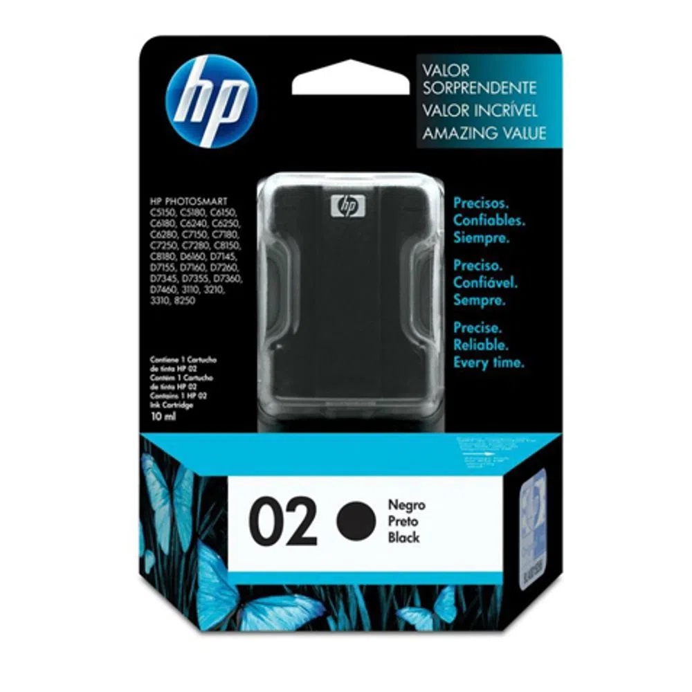 TINTA HPINC 02 NEGRO J6000 J6080 C6602A