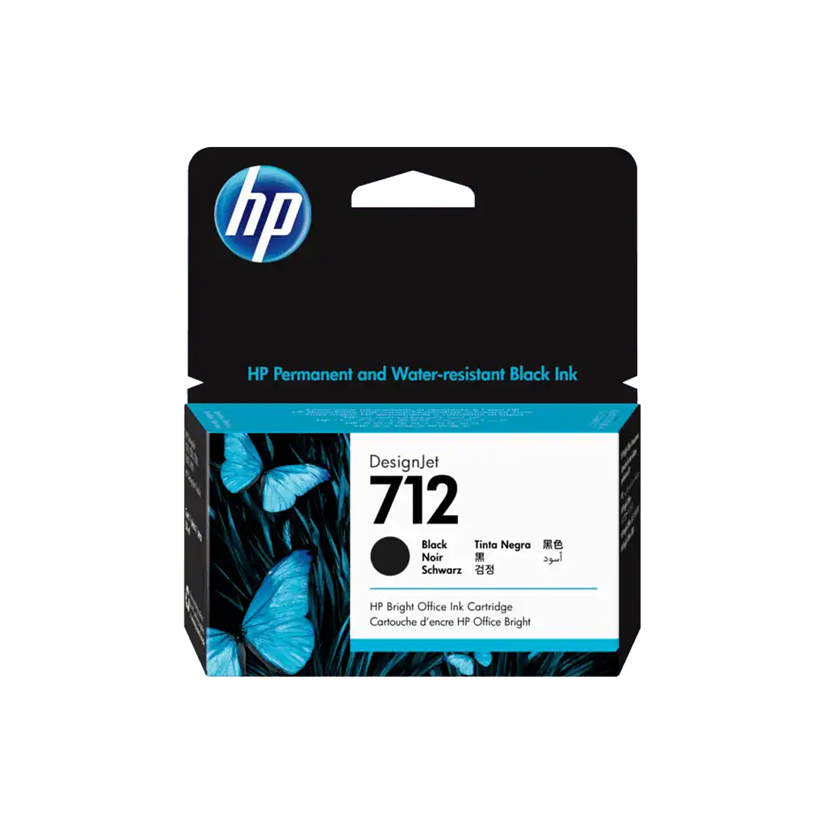 TINTA HPINC 712 NEGRO DJ T210 T230 T250 T630 T650 80 ML 3ED71A