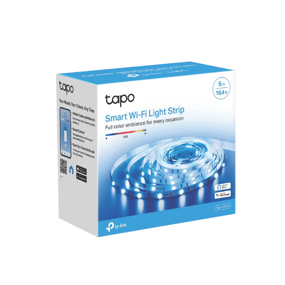 TIRA LED WIFI TAPO L920 5  MULTICOLOR ALEXA Y GOOGLE 5 METROS RGBIC APP TAPO