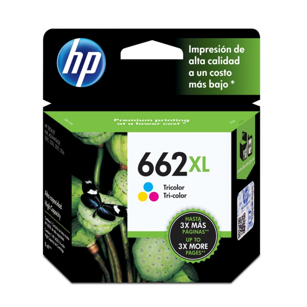 TINTA HPINC 662XL TRI COLOR 2515 3515 330 PAG CZ106AL