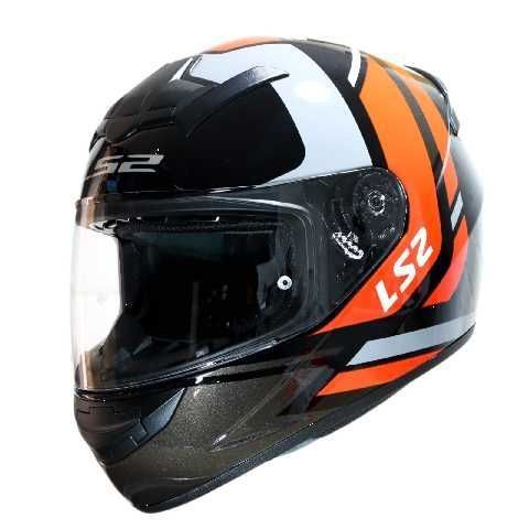 CASCO LS2 INTEGRAL FF352 ROOKIE DOWN BLACK RED XL