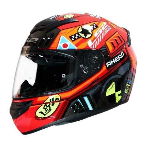 CASCO LS2 INTEGRAL FF352 ROOKIE BIG ONE RED HI VIZ YELLOW M
