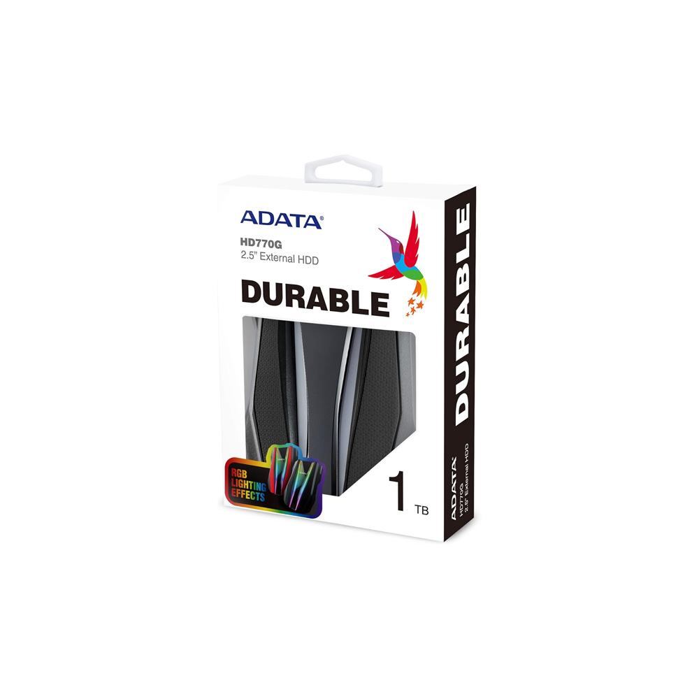 DISCO ADATA EXTERNO HD770G BLACK 1TB MIL STD 810 IP68RGB USB 3 2 GEN1