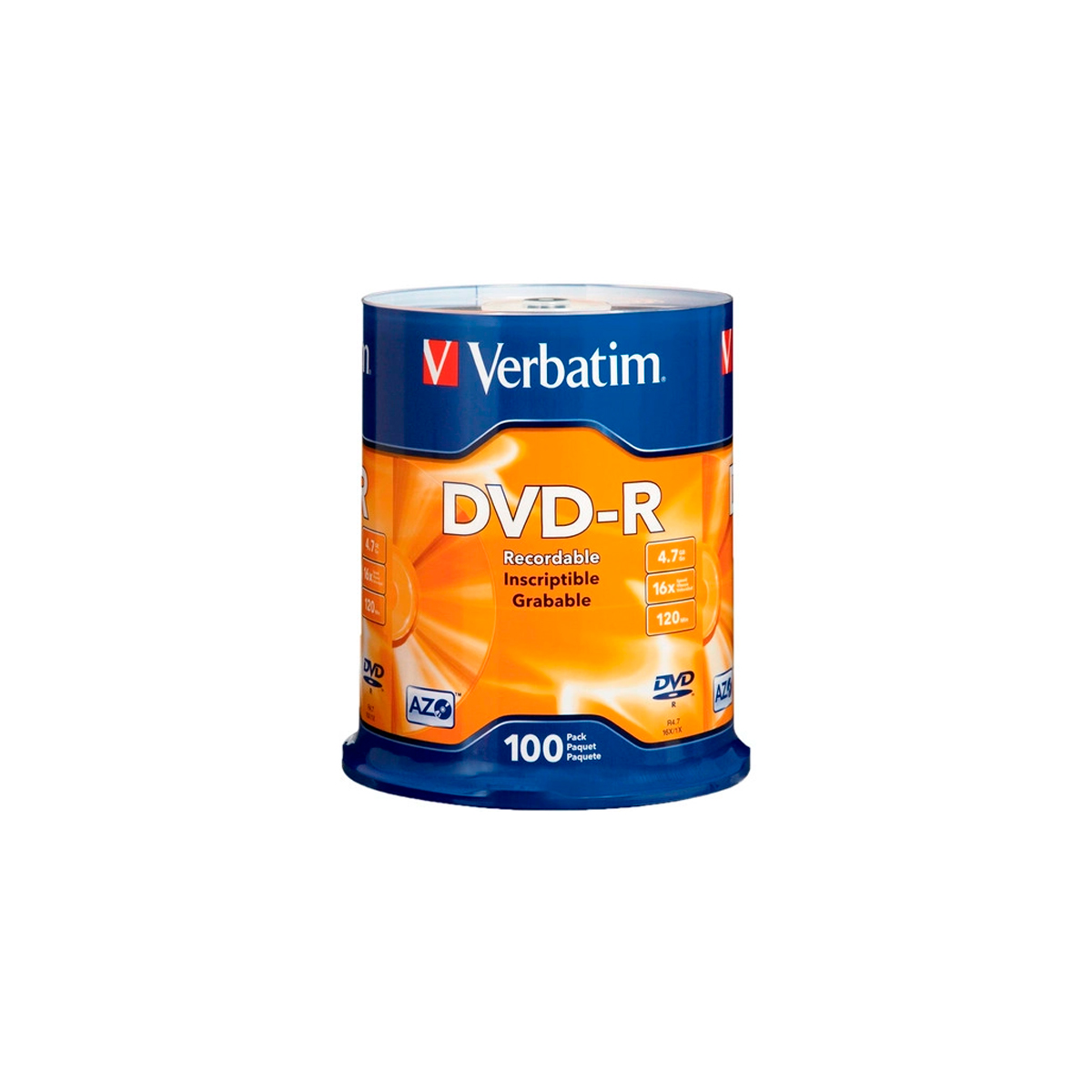 OPTICO VERBATIM 96525 DVD R 4 7GB 16X 100PK BULK