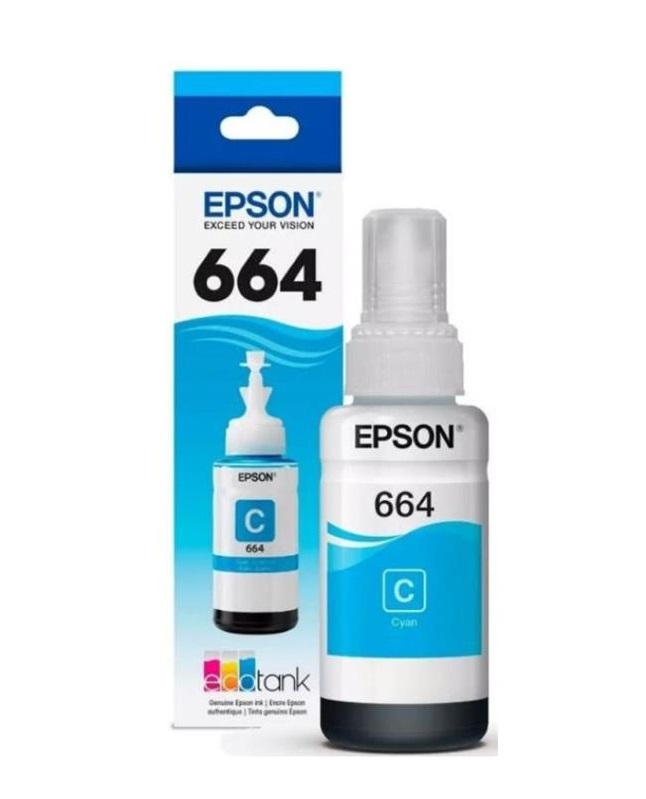 BOTELLA EPSON T664 CYAN L110 L200 L210 L350 L355 6500 PAG T664220 AL