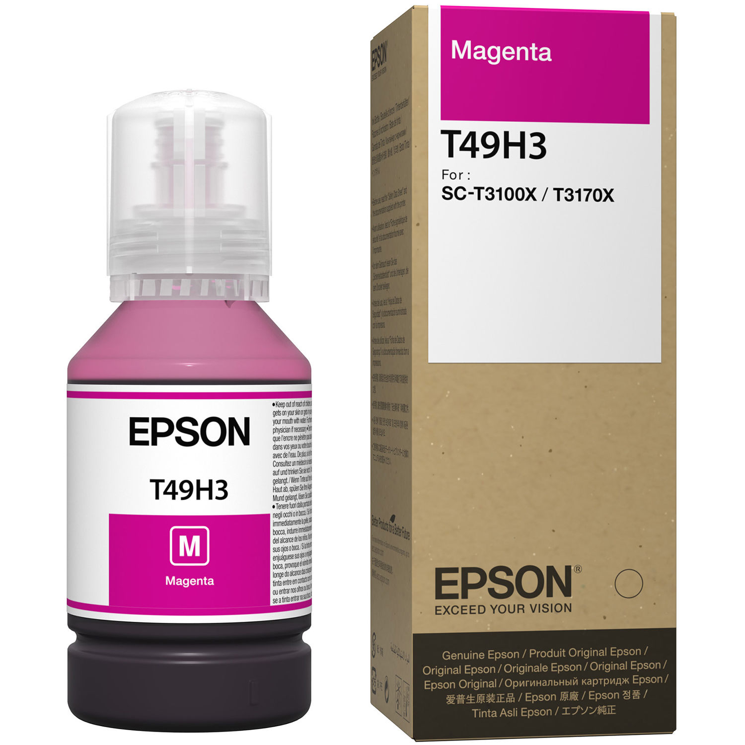 BOTELLA EPSON T49H3 MAGENTA SURECOLOR T3170X 140ML C13T49H300