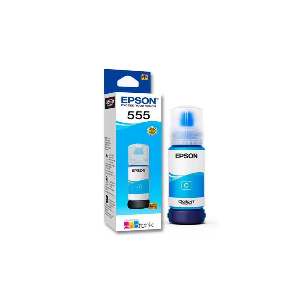 BOTELLA EPSON T555 CYAN L8160 L8180 6200 PAGS T555220 AL